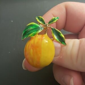 macys Bright Lemon pin brooch